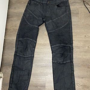 Black semetric pattern jeans
